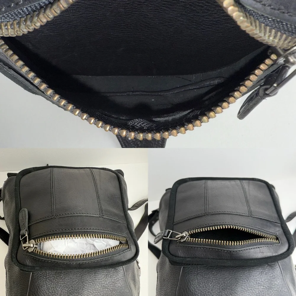 Dr. Martens Harness Backpack Black Leather Slouch Bag